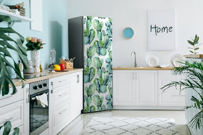 Magnetic fridge cover Cactus watercolor