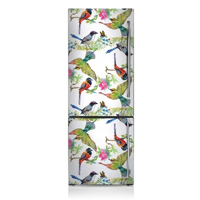 Decoration fridge cover Colorful birds