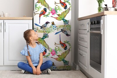 Decoration fridge cover Colorful birds