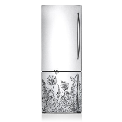 Decoration fridge cover Sketch of flowers