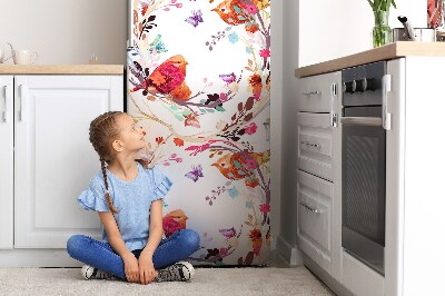 Decoration fridge cover Birds on the branch