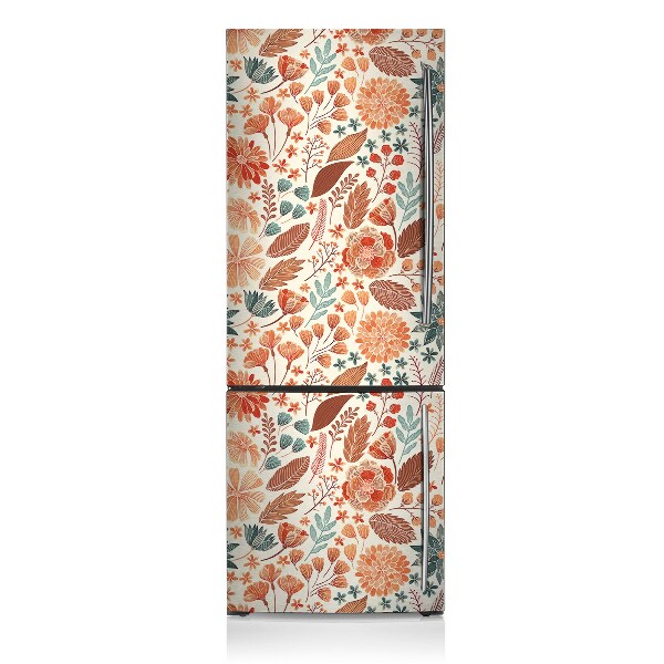 Magnetic fridge cover Artistic flowers