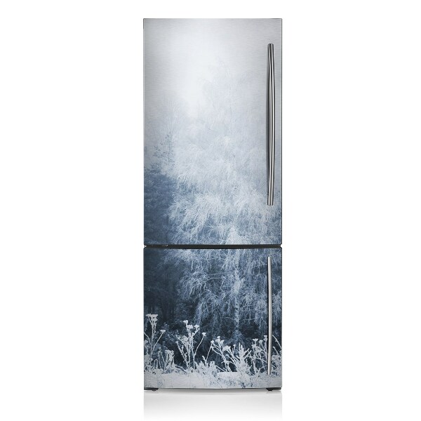 Decoration fridge cover Winter trees