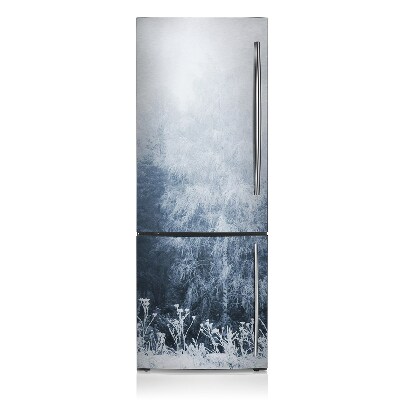 Decoration fridge cover Winter trees