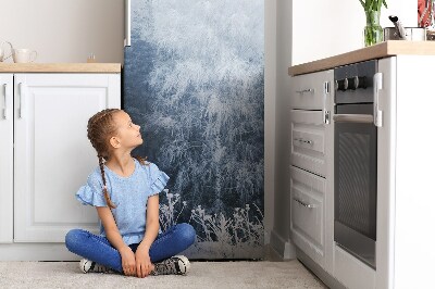 Decoration fridge cover Winter trees