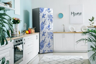 Magnetic fridge cover Blue hydrangea