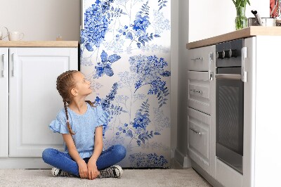 Magnetic fridge cover Blue hydrangea