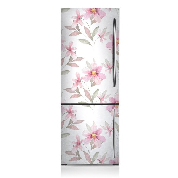 Magnetic fridge cover Pink flowers