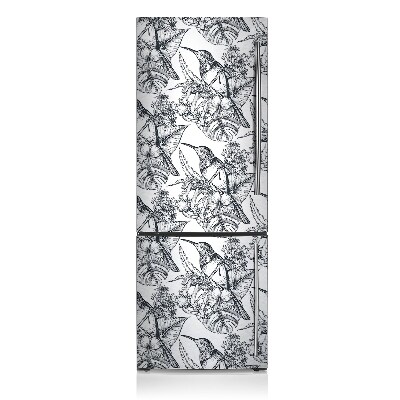 Decoration fridge cover Drawn birds