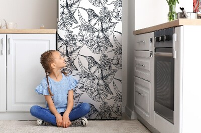 Decoration fridge cover Drawn birds