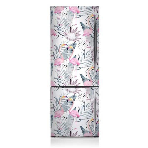 Magnetic fridge cover Flamingos