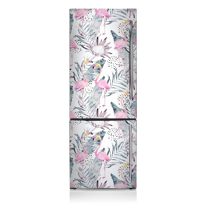 Magnetic fridge cover Flamingos