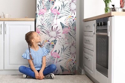 Magnetic fridge cover Flamingos