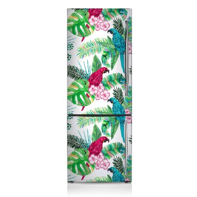 Decoration fridge cover Parrot mural