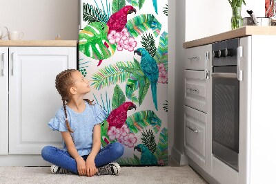 Decoration fridge cover Parrot mural