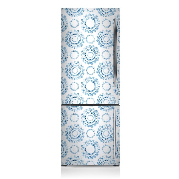 Decoration fridge cover Blue wheels