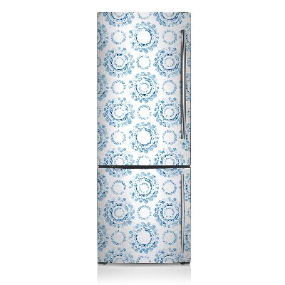 Decoration fridge cover Blue wheels