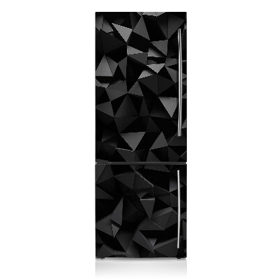 Magnetic fridge cover Black abstraction