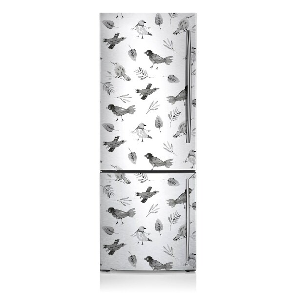 Magnetic fridge cover Drawn birds