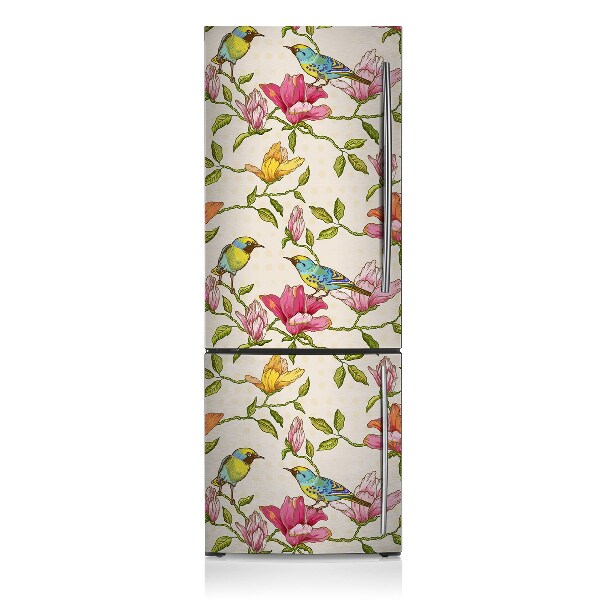 Decoration fridge cover Flowers and birds