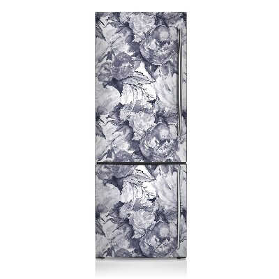 Magnetic fridge cover Gray flowers