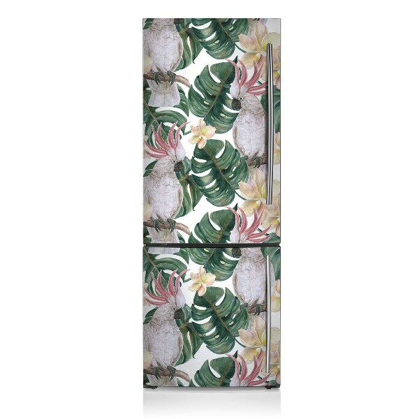 Magnetic fridge cover Tropical parrots