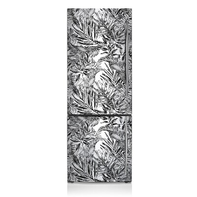 Decoration fridge cover Sketch exotic leaves