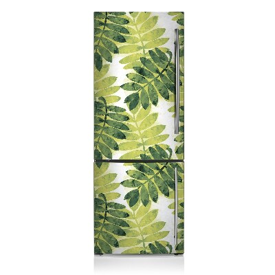 Magnetic fridge cover Green fern leaves