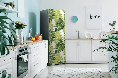 Magnetic fridge cover Green fern leaves