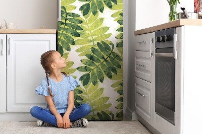 Magnetic fridge cover Green fern leaves