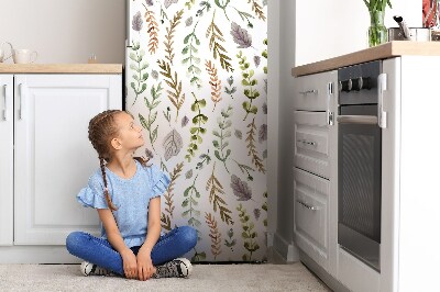 Decoration fridge cover Colorful leaves