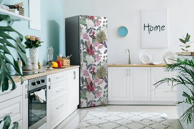 Magnetic fridge cover Colorful flowers