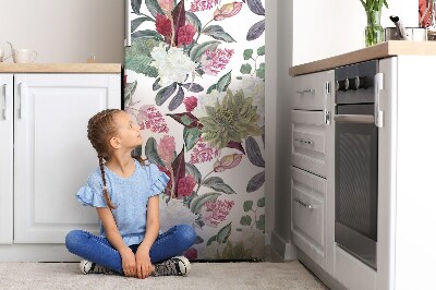 Magnetic fridge cover Colorful flowers