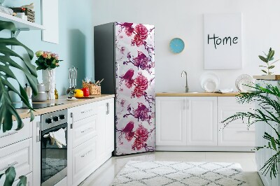 Decoration fridge cover Purple birds