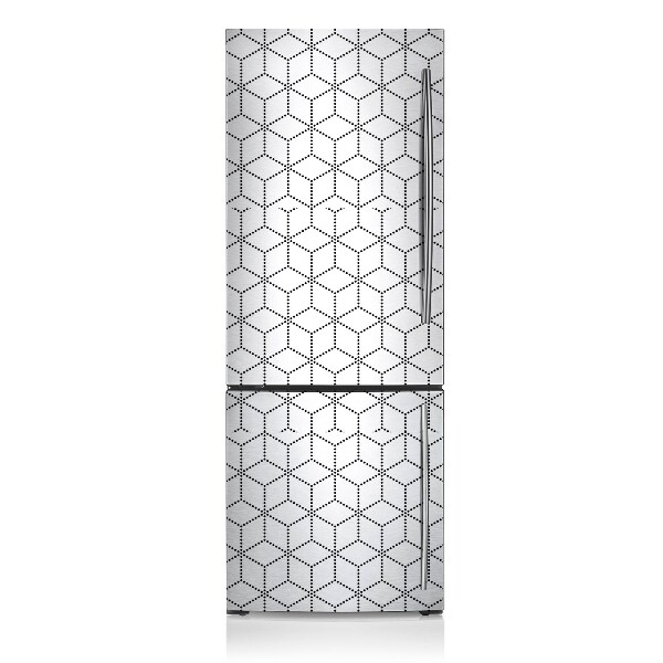 Magnetic fridge cover Gray cubes