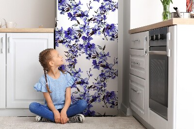 Magnetic fridge cover Blue flowers