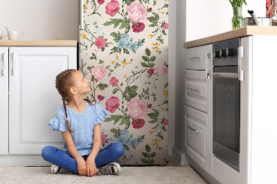 Decoration fridge cover Colorful flowers