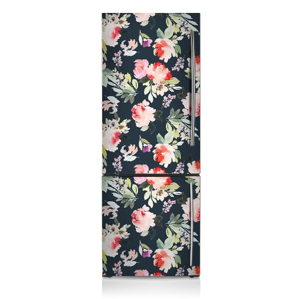 Decoration fridge cover Painted flowers