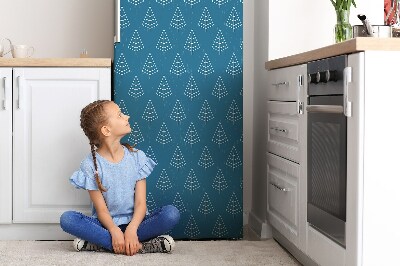 Decoration fridge cover Blue forest