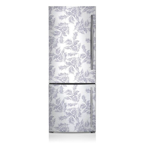 Magnetic fridge cover Gray leaves