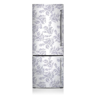 Magnetic fridge cover Gray leaves