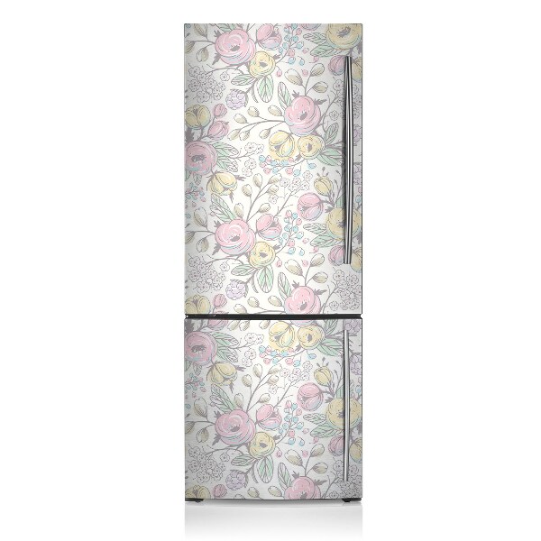 Decoration fridge cover Colorful flowers