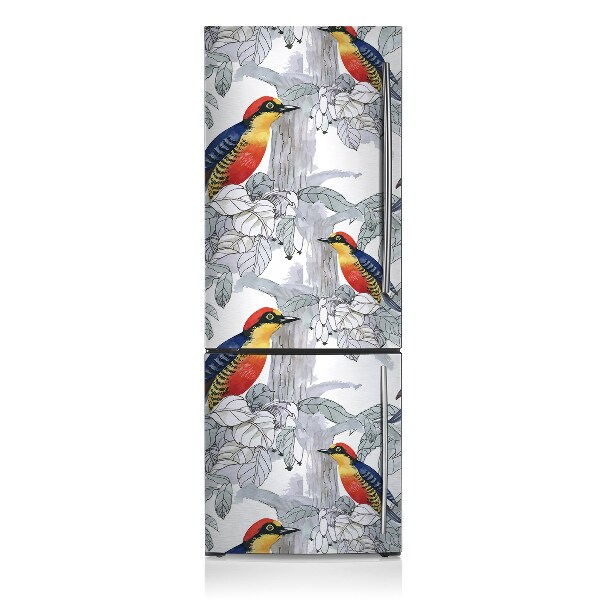 Decoration fridge cover Painted birds