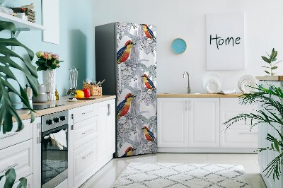 Decoration fridge cover Painted birds