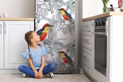 Decoration fridge cover Painted birds