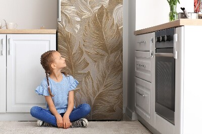 Magnetic fridge cover Golden leaves