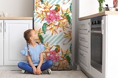 Decoration fridge cover Summer birds