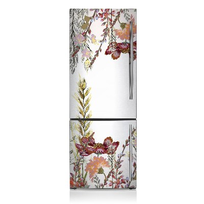 Magnetic fridge cover Field full of flowers