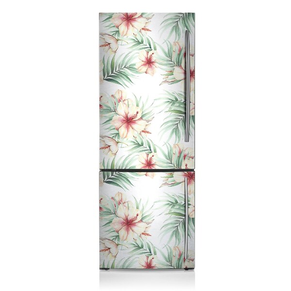 Magnetic fridge cover Hawaiian flowers