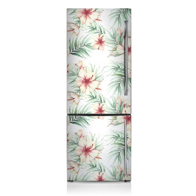 Magnetic fridge cover Hawaiian flowers